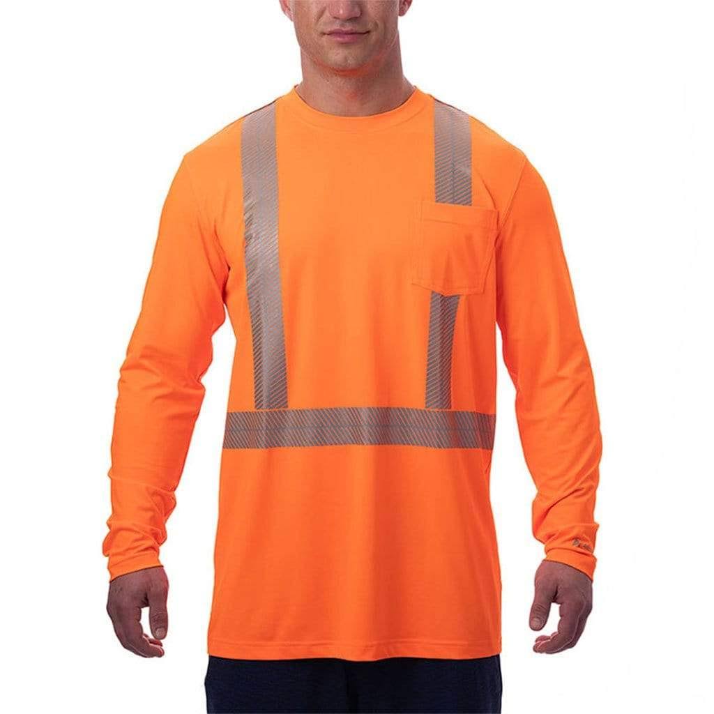 Cooling Safety Workwear Shirt - UV Protection - ANSI Class 2 - Quick Drying u0026 Anti-Odor - Mens Long Sleeve T-Shirt