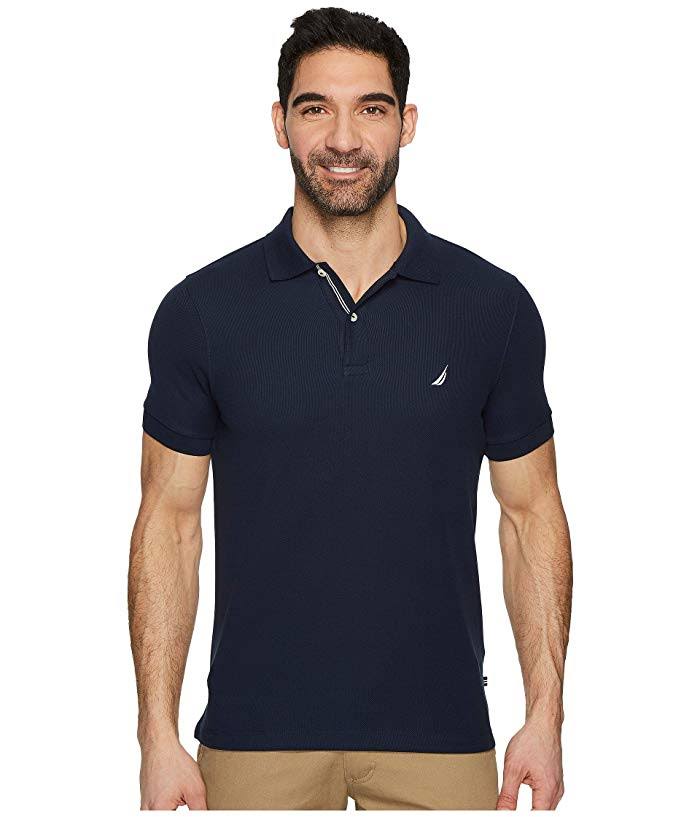 Nautica Men's Slim-Fit Performance Polo Shirt - Navy - XL