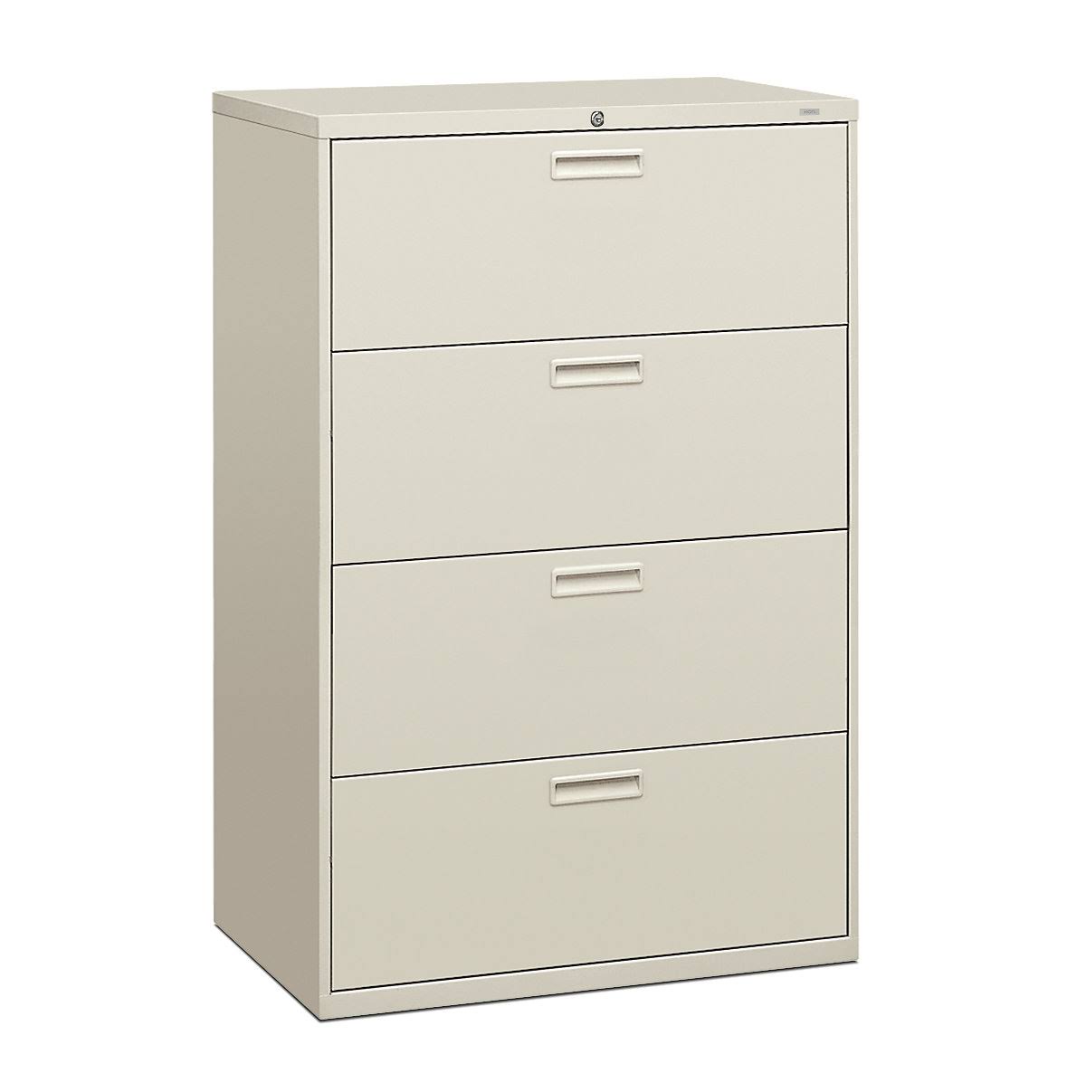 HON 500 Series Four-Drawer Lateral File, Light Gray