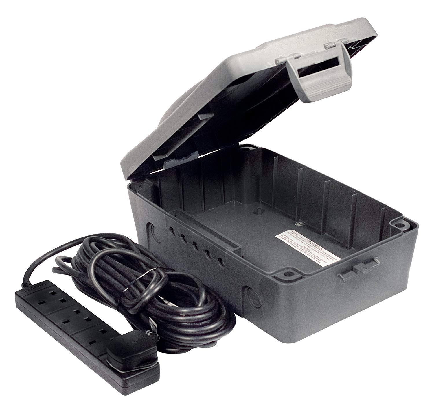 Masterplug Weatherproof Box with 4 Socket 10 M Extension Lead