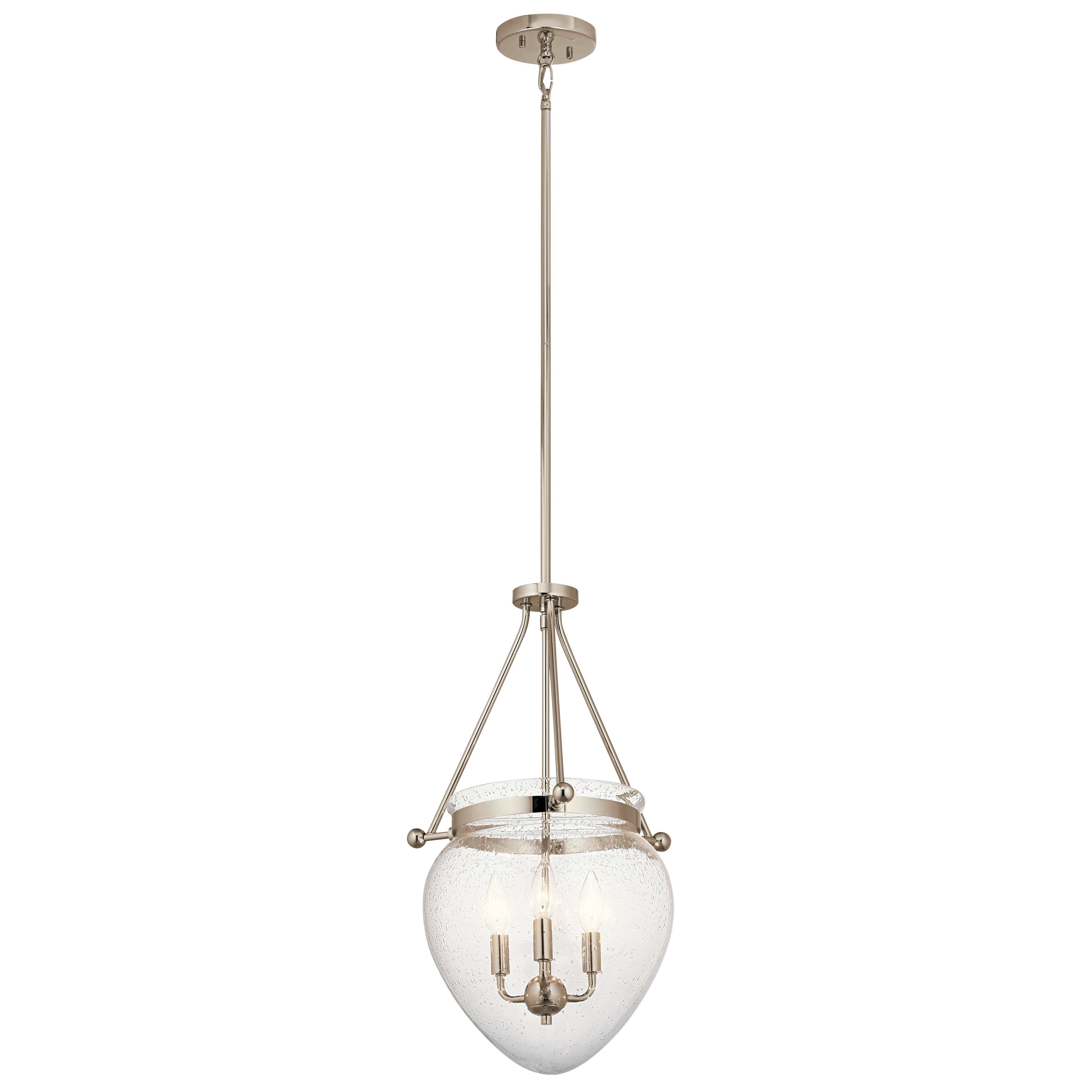 Kichler Belle 3-Light Foyer Pendant Polished Nickel 42592PN