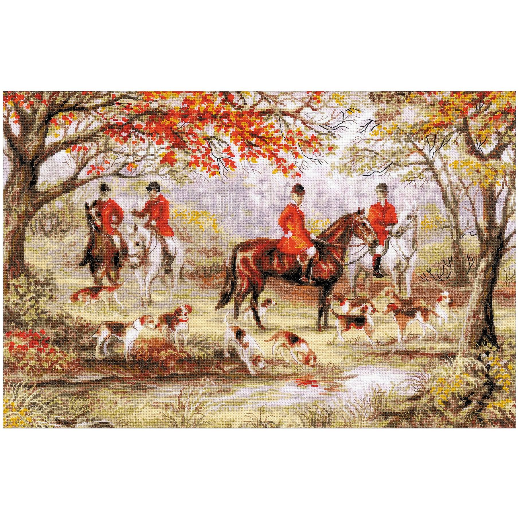 RIOLIS Riding Out Counted Cross Stitch Kit-23.5x22X15.75x22 14 Count