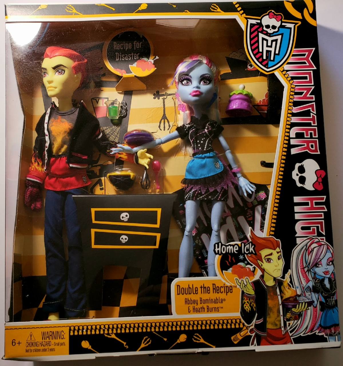 Monster High Double the Recipe Home Ick Dolls, Abbey Bominable u0026 Heath Burns - 2 pack