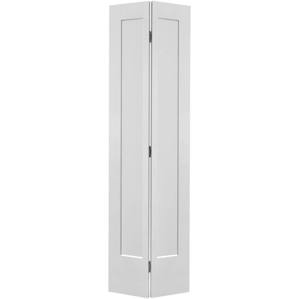 Masonite 24 in. x 80 in. Lincoln Park 2-Panel Primed White Hollow-Core Composite Bi-Fold Interior Door