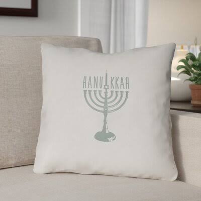 The Holiday Aisle Hanukkah Indoor/Outdoor Throw Pillow, White