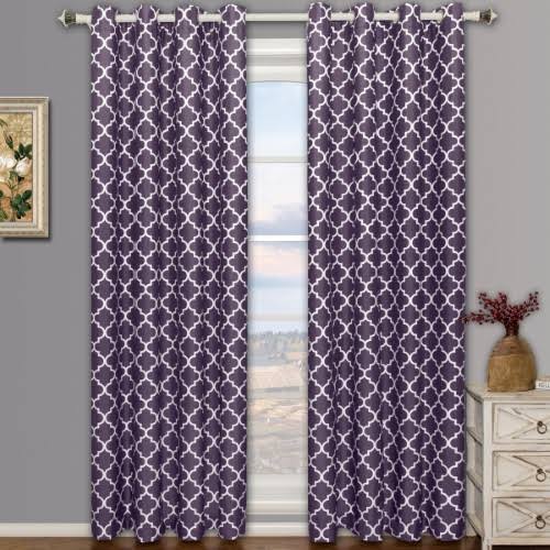 Royal Tradition Meridian Room Darkening Thermal Insulated Grommet Window Curtain Panels 100% Polyester Pair ( Set of 2), Size: M
