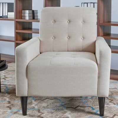 Clitherall 30.7x22 W Tufted Armchair Hashtag Home Fabric: Cream Beige
