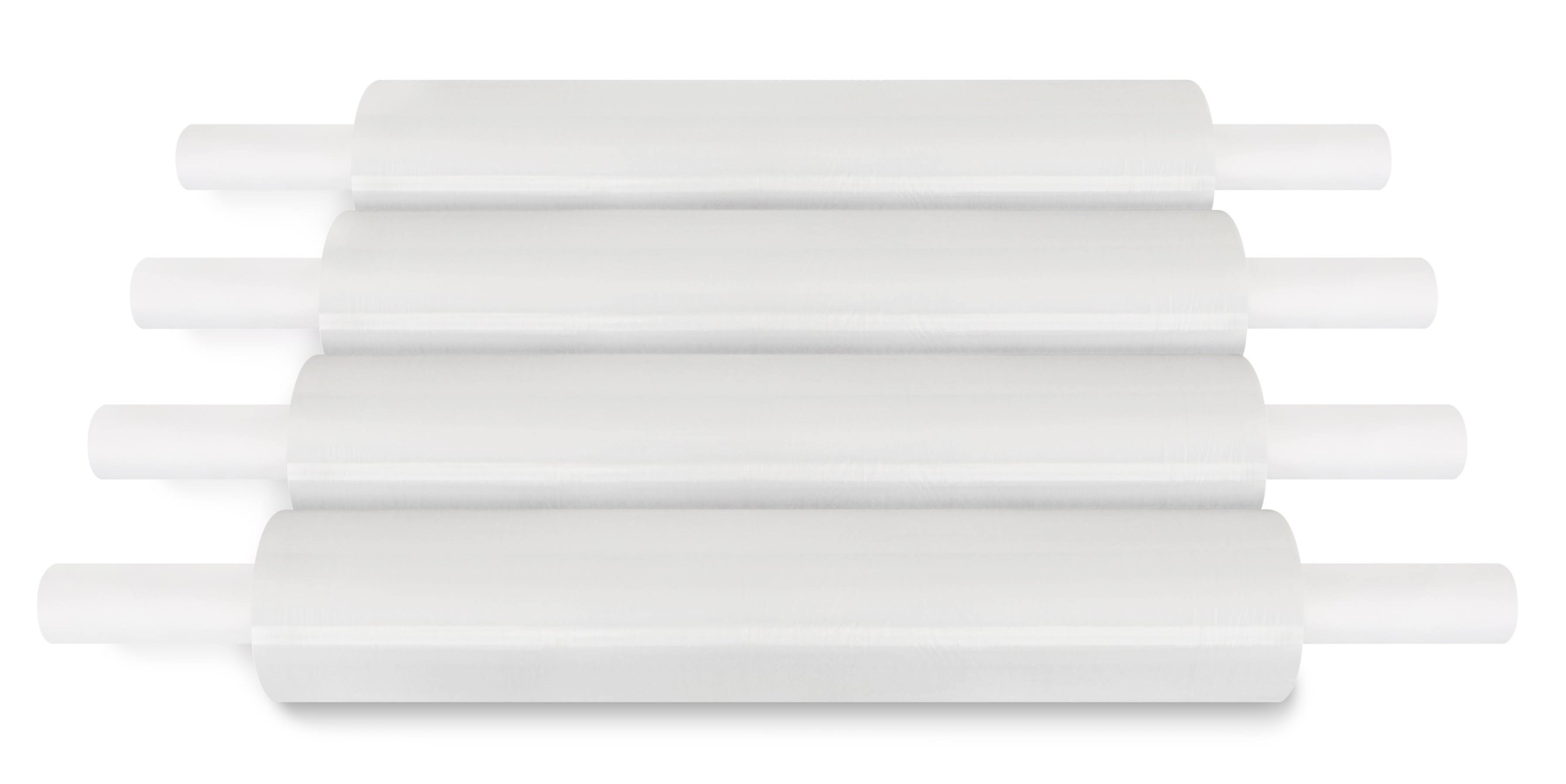 Extended Core Clear Stretch Shrink Film Pallet Wrap 15x22 x 1000& 80 GA 4 Rolls