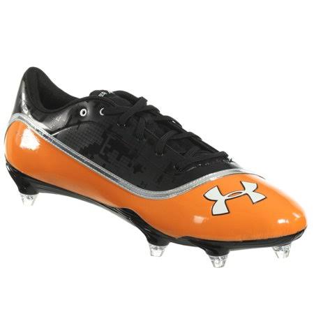 Under Armour Men's Football Cleats Team Blur D Orange Black Silver 13 M, Size: Medium