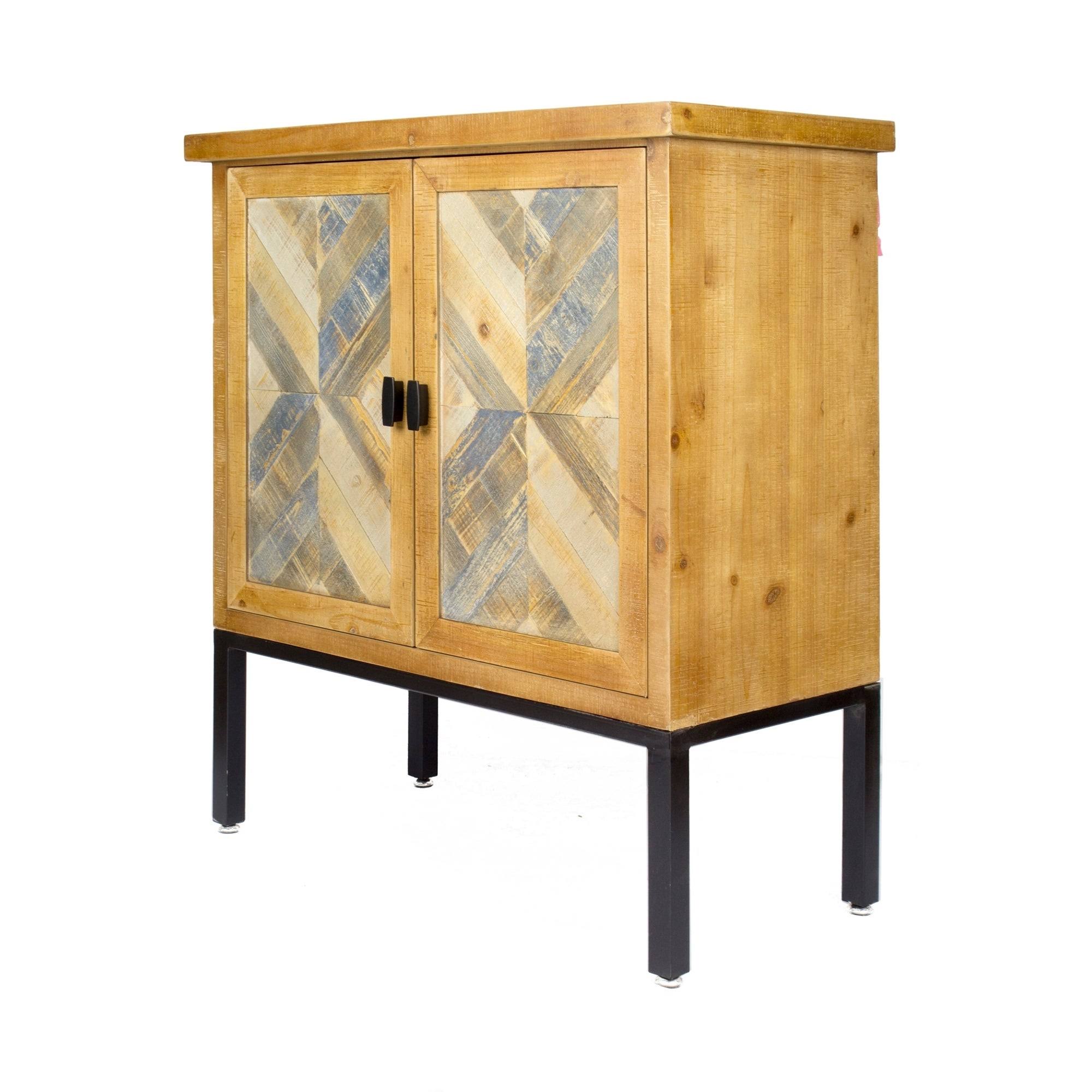 Heather Ann Creations W191402-018 Barnes 2-Door Parquet Sideboard