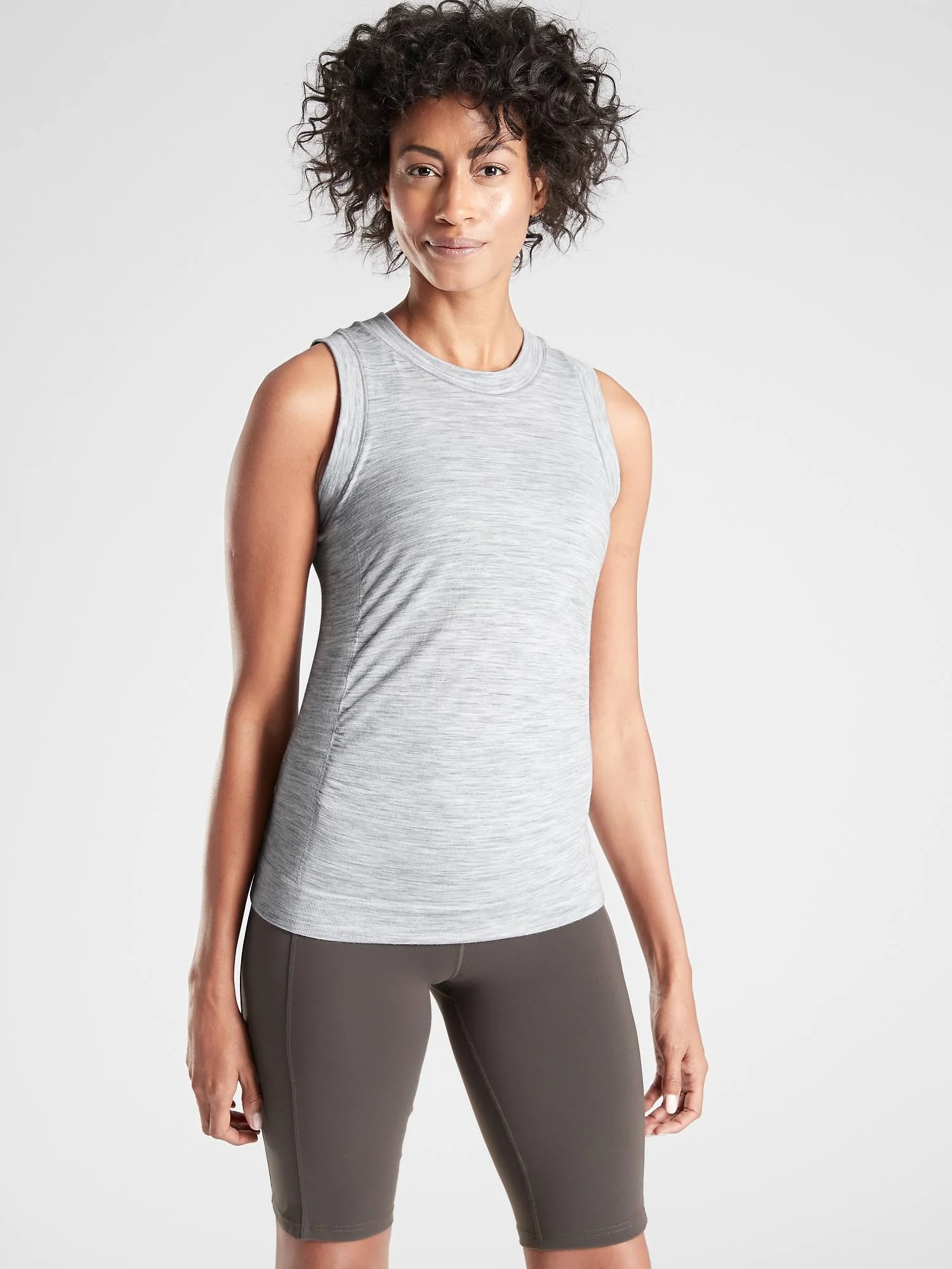 Athleta Women's Foresthill Ascent Heather Tank Grey Heather Size L