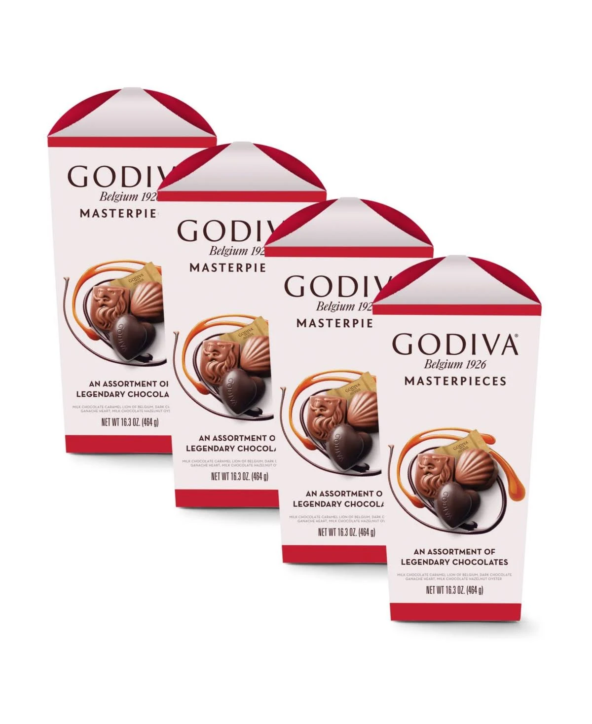 Godiva Masterpieces Assorted Flower Box, Pack of 4