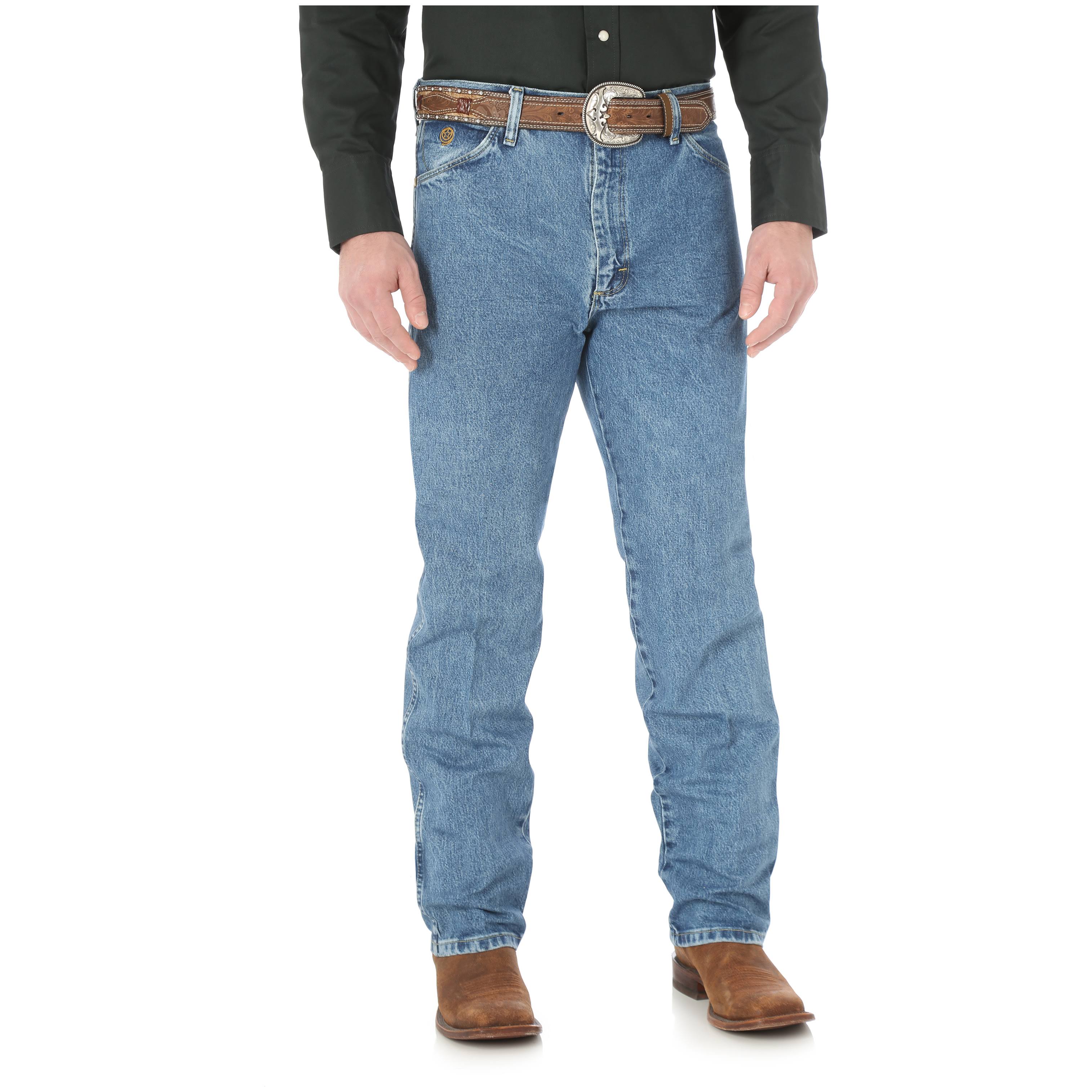 Wrangler Men's George Strait Cowboy-Cut Original-Fit Jeans - Stone Wash