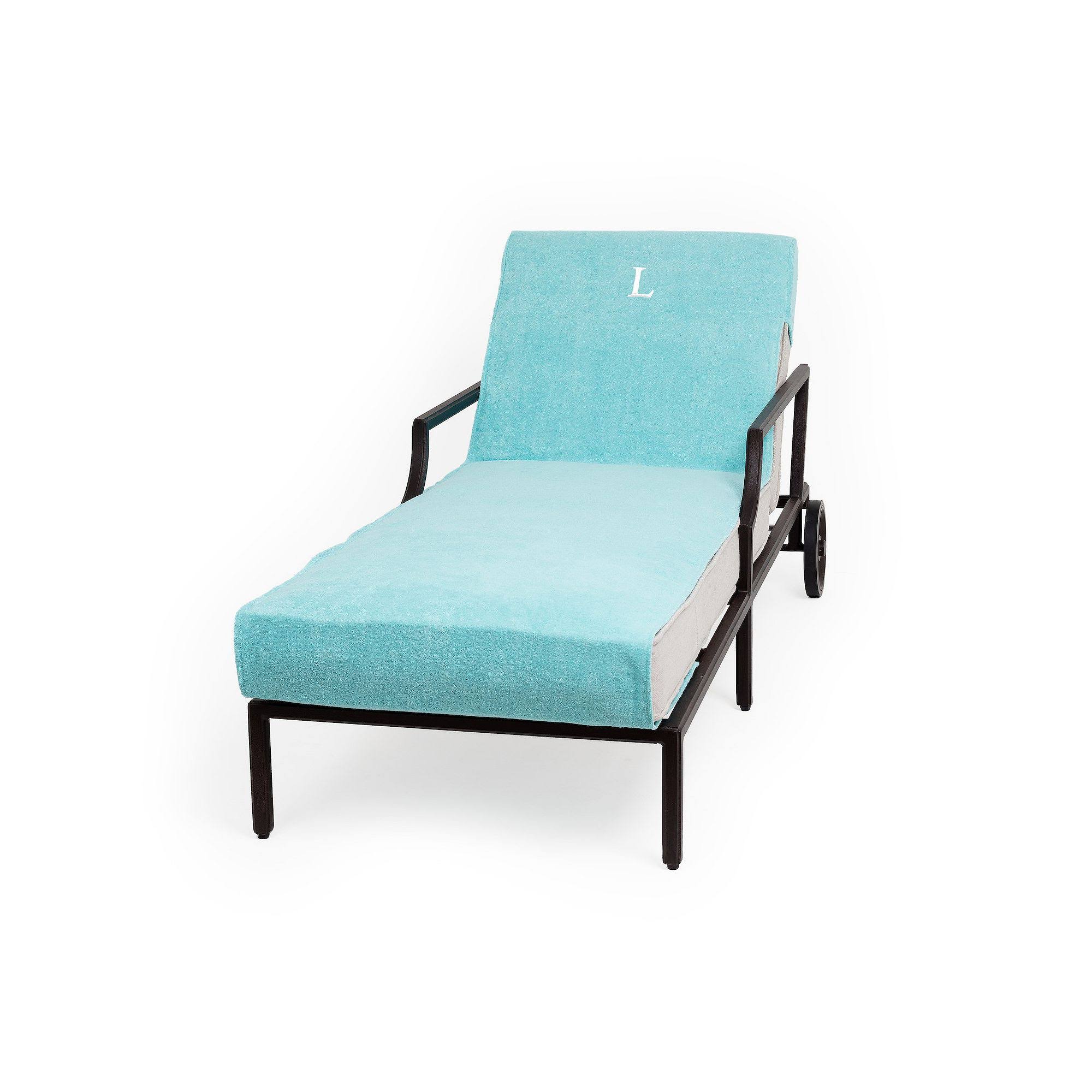 Linum Home Personalized 100% Turkish Cotton Chaise Lounge Cover - L