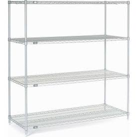 Nexel Chrome Wire Shelving Starter - 60x22W x 30x22D x 63x22H 30606C