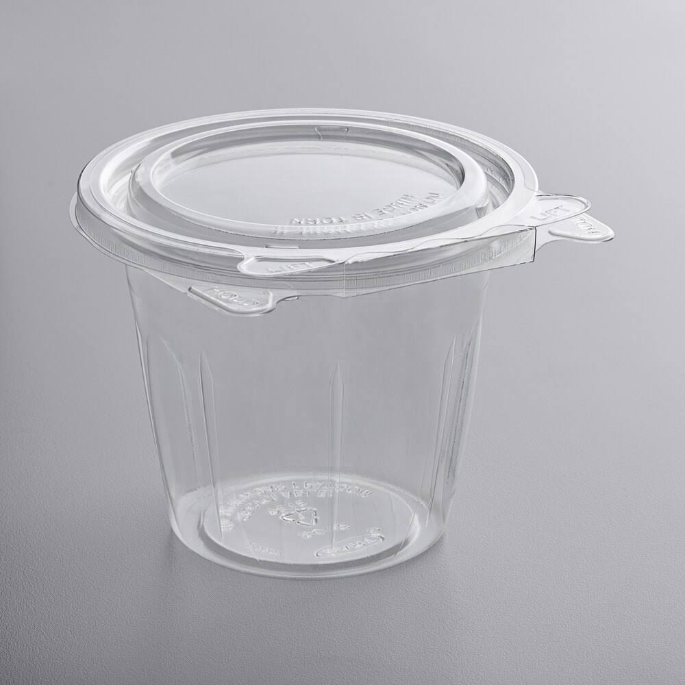 Dart SC12F SafeSeal 12 oz. Tamper-Resistant, Tamper-Evident Snack Cup with Flat Lid - 256/Case