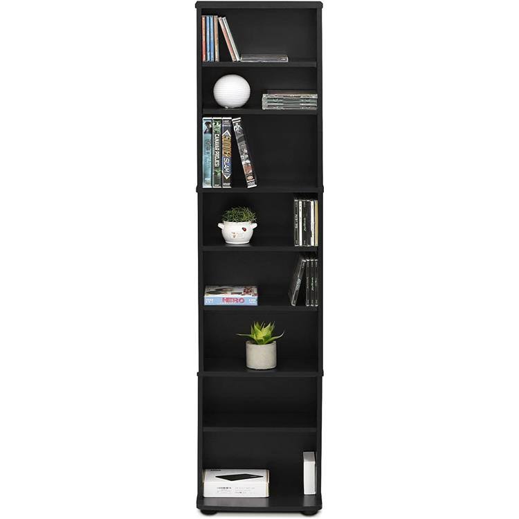 Furinno 17057EX Jaya Space Saving Multimedia Storage Tower, Espresso