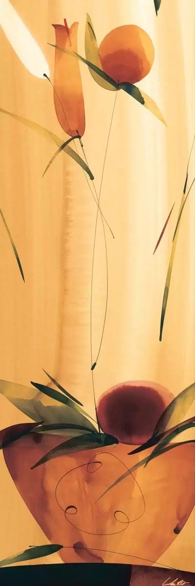 Lola Abellan Canvas Art Prints - Slender Florals I ( Floral u0026 Botanical art)