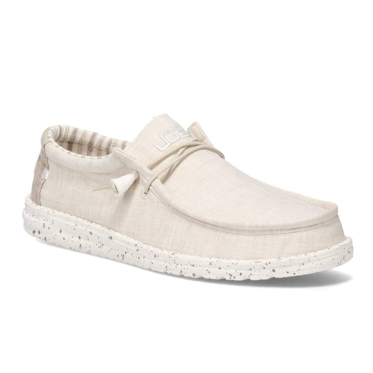 Hey Dude Wally Chambray Shoe Men's, Stone Beige, 14