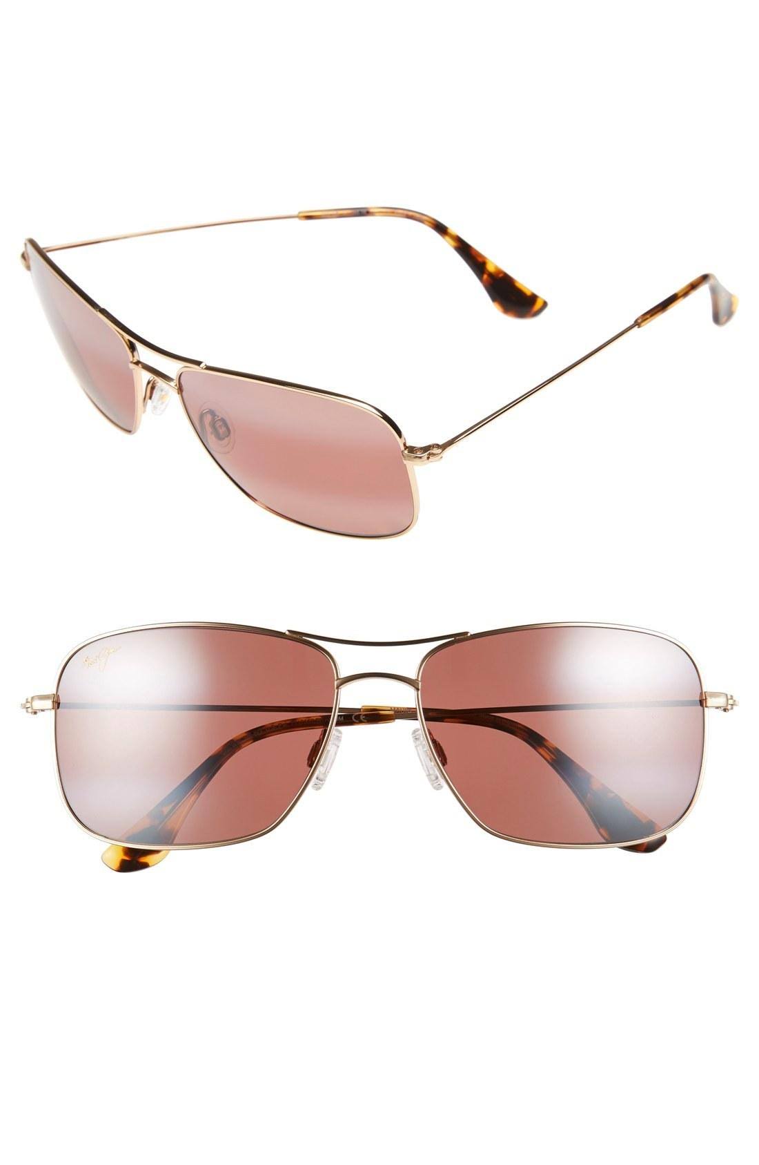 Maui Jim Wiki Wiki 59mm PolarizedPlus2 Sunglasses Gold/ Maui Rose