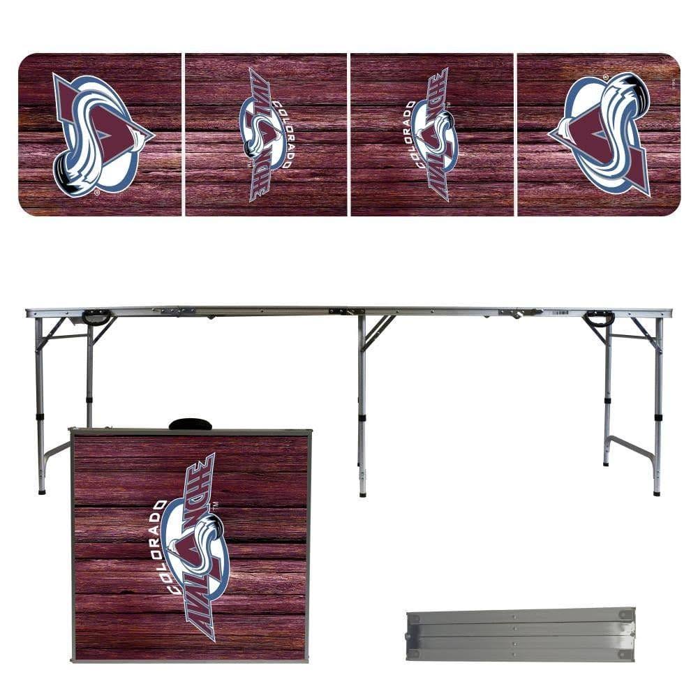 Colorado Avalanche Weathered Design 8& Portable Folding Tailgate Table