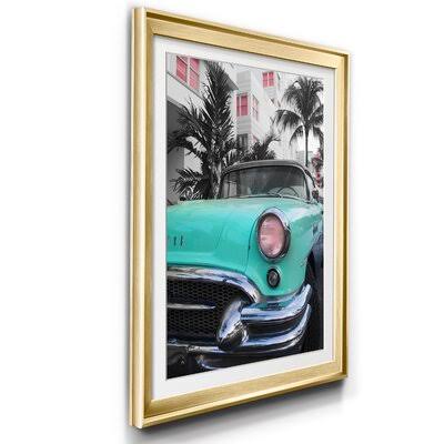 Vintage Cruise - Picture Frame Photograph Print on Paper Mercury Row Frame Color: Gold, Size: 36.5x22 H x 26.5x22 W x 1x22 D