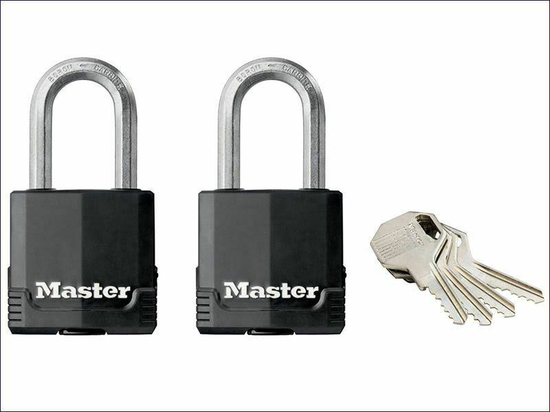 Master Lock M115EURTLF Excell 45mm Weathproof Padlocks Keyed Alike (Twin Pack)