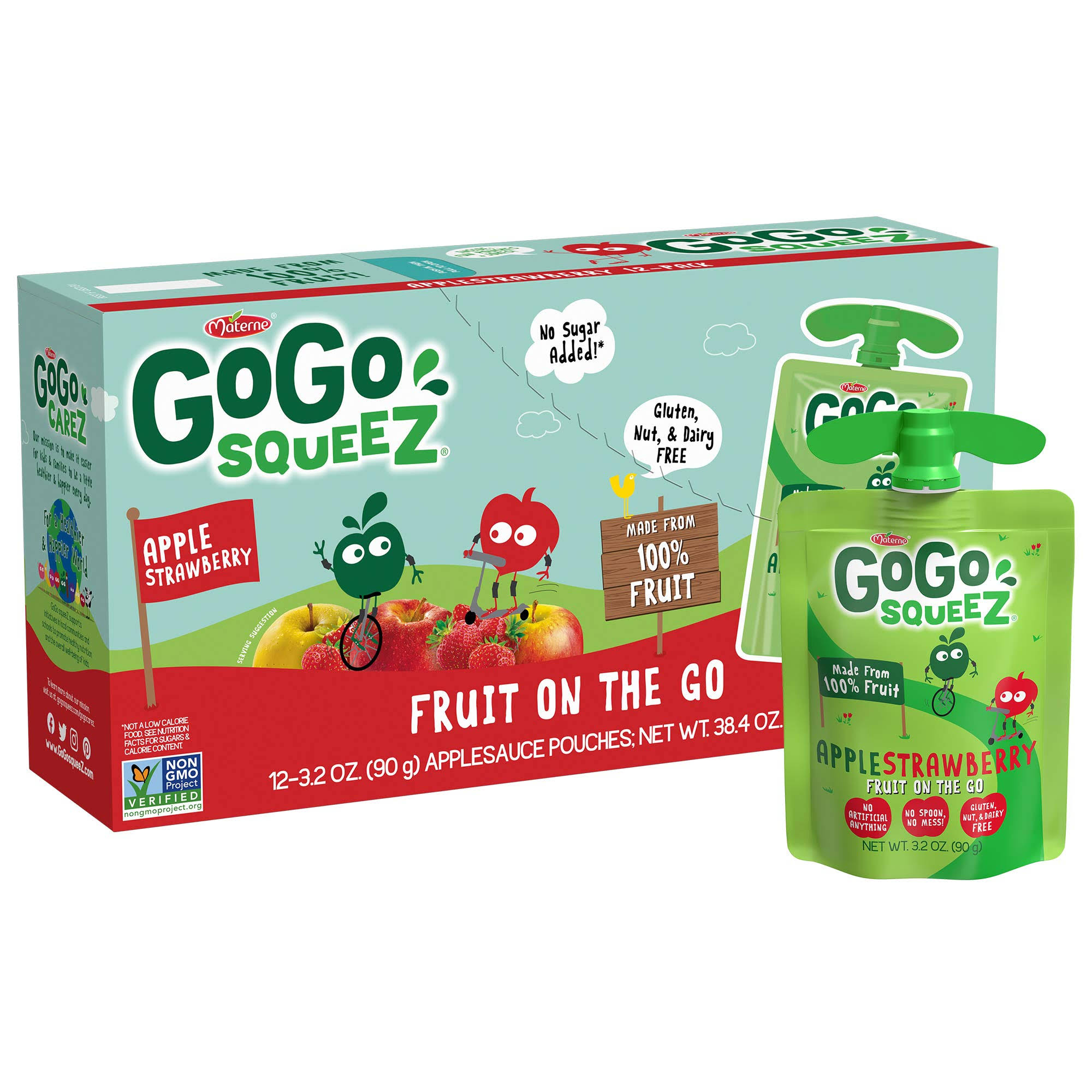 Gogo Squeez 120437 Gogo Apple Strawberry, PK72