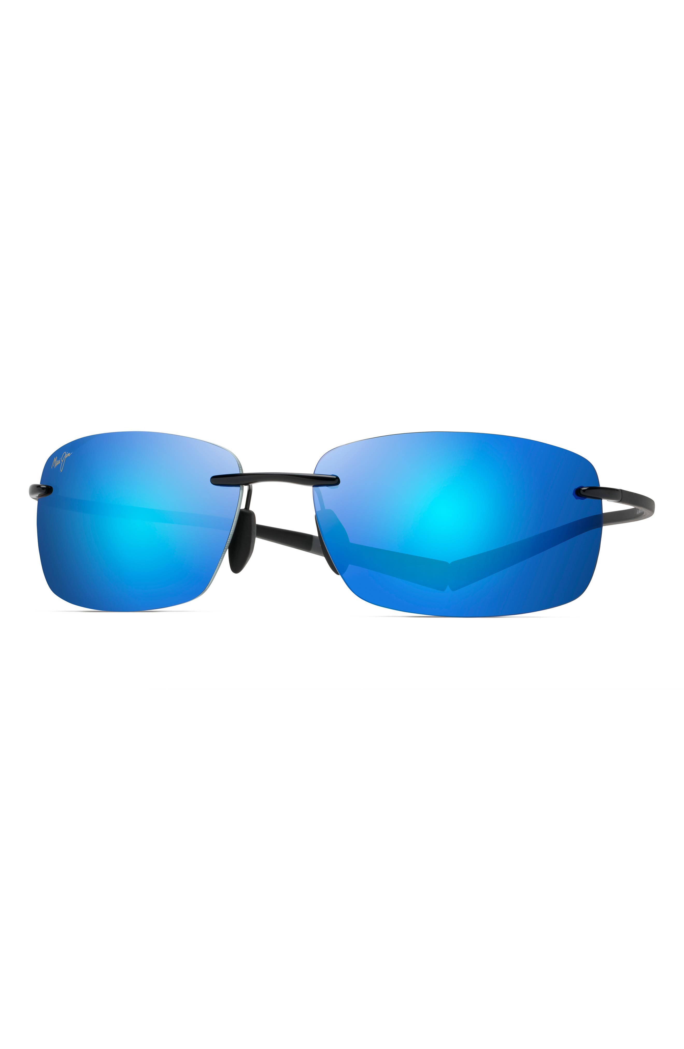 Jim Kumu Gloss Black u0026 Maui Rose Polarized Sunglasses