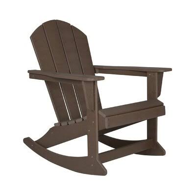 Kissling Plastic Rocking Adirondack Chair Color: Dark Brown