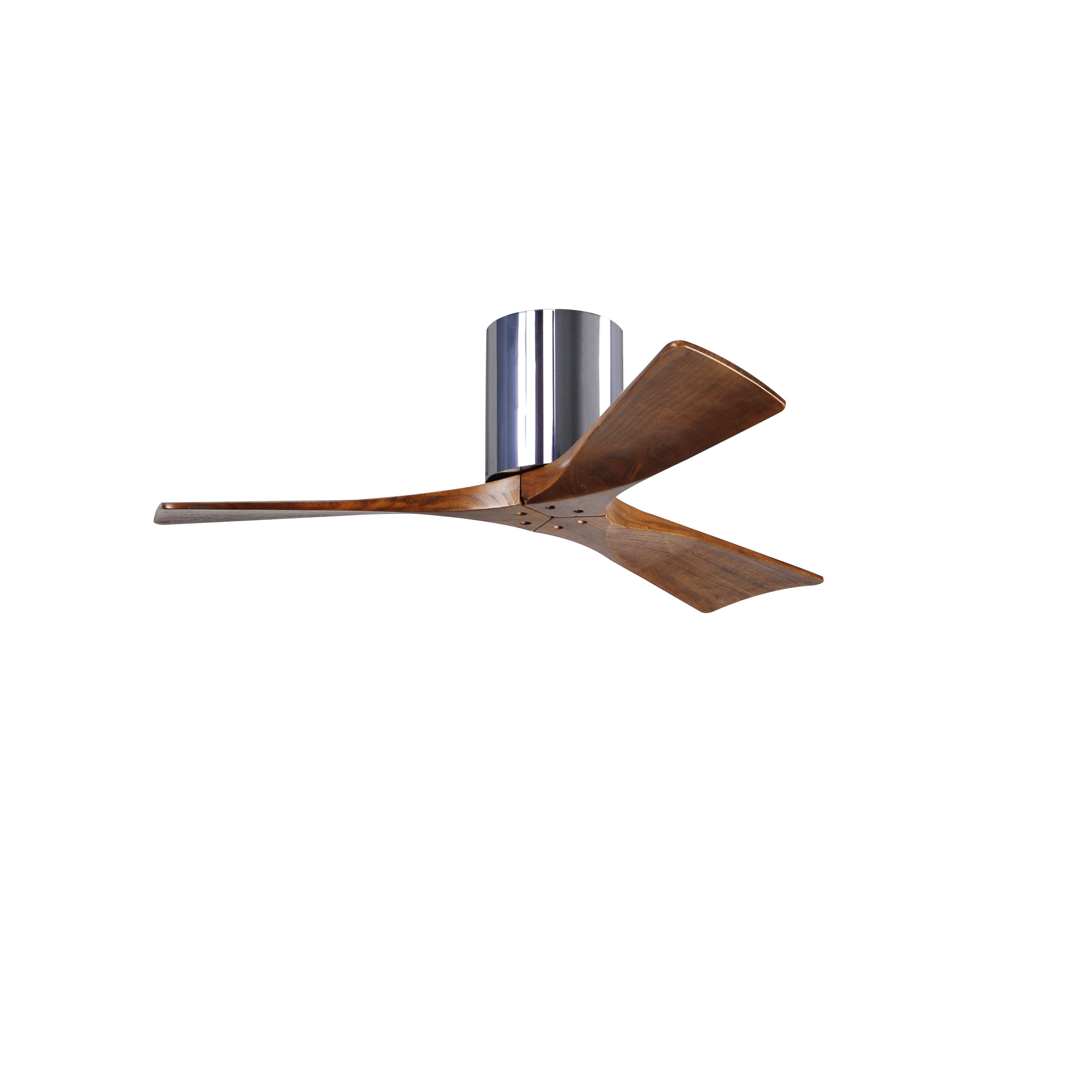 Matthews Fan Company IR3H-CR-42 Irene 42 inch 3 Blade Hugger-Style Ceiling Fan in Polished Chrome