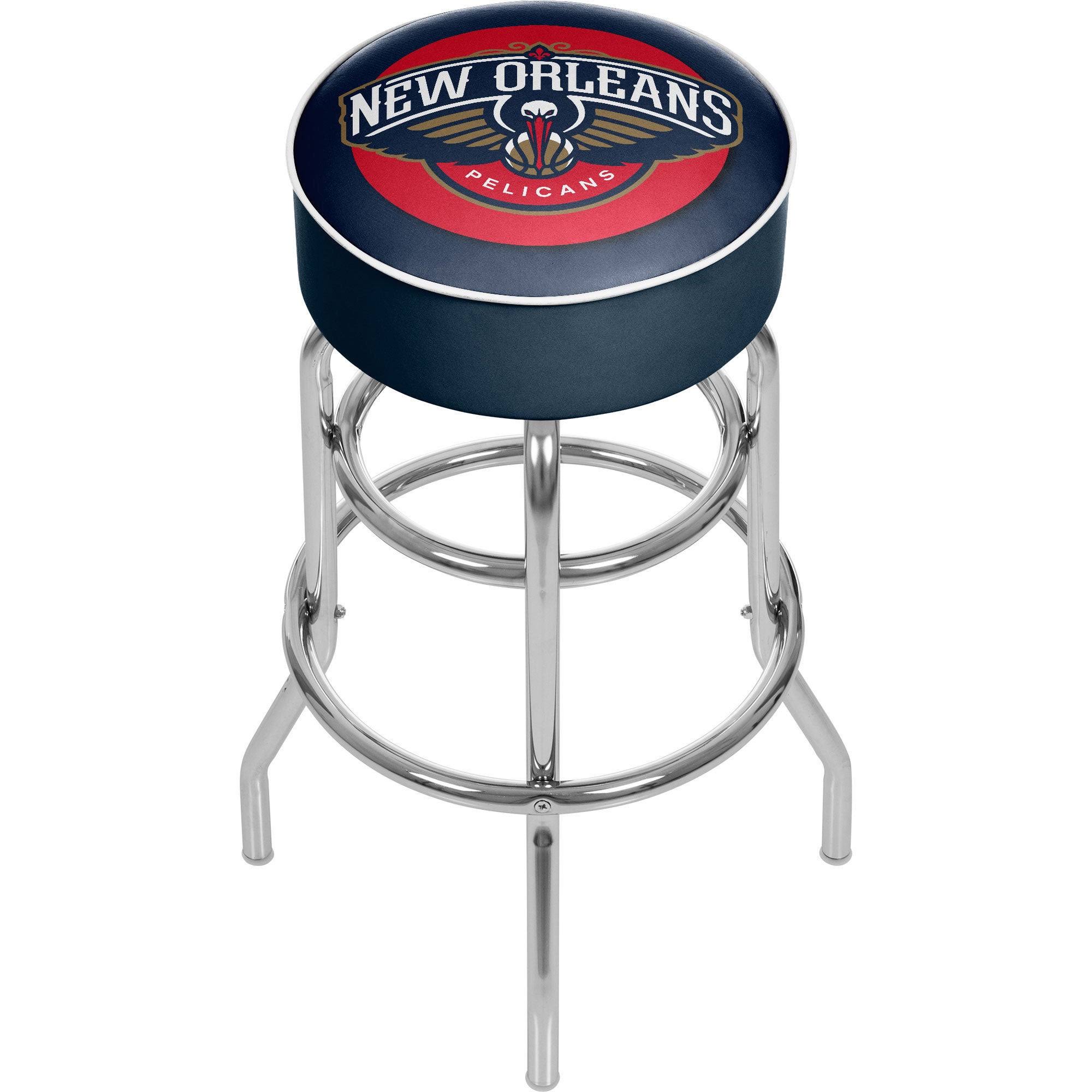 NBA New Orleans Pelicans Padded Swivel Bar Stool