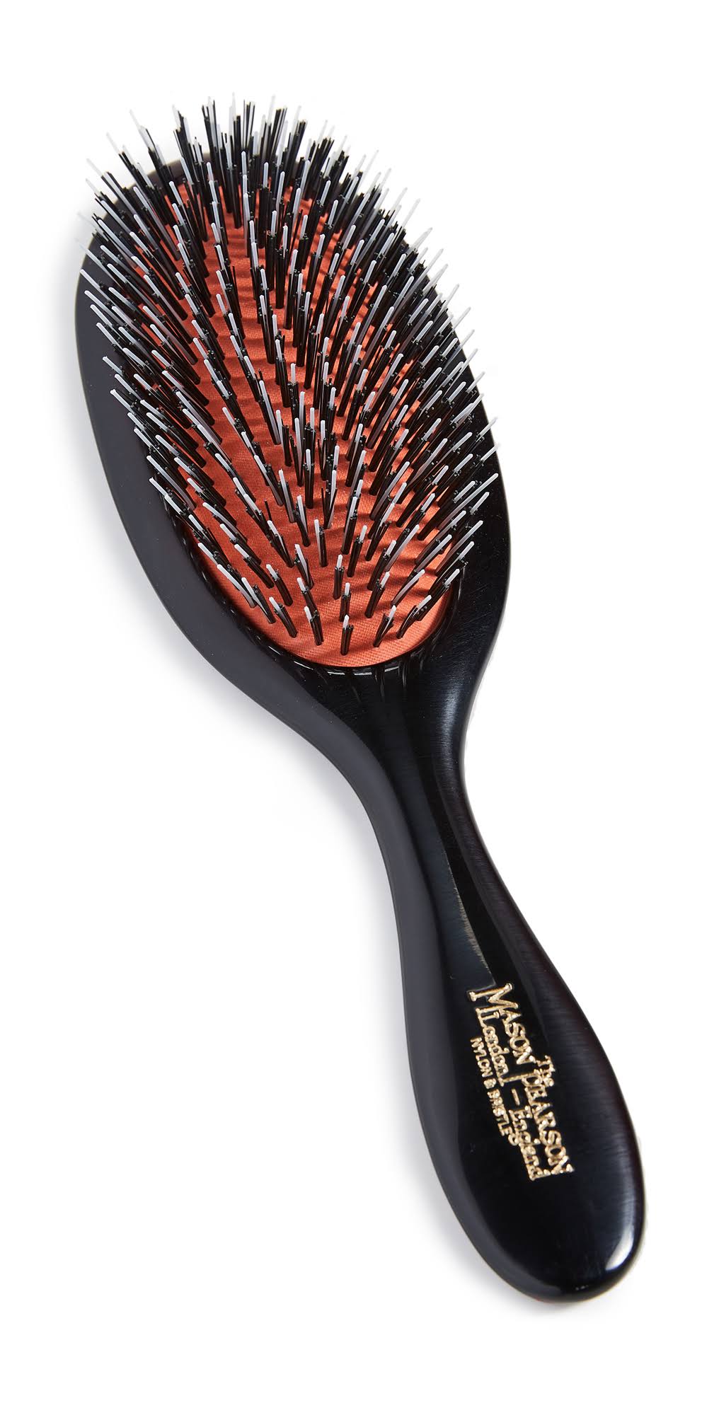 Mason Pearson Handy Mixture Bristle u0026 Nylon Hair Brush in Dark Ruby - Red. Size all.
