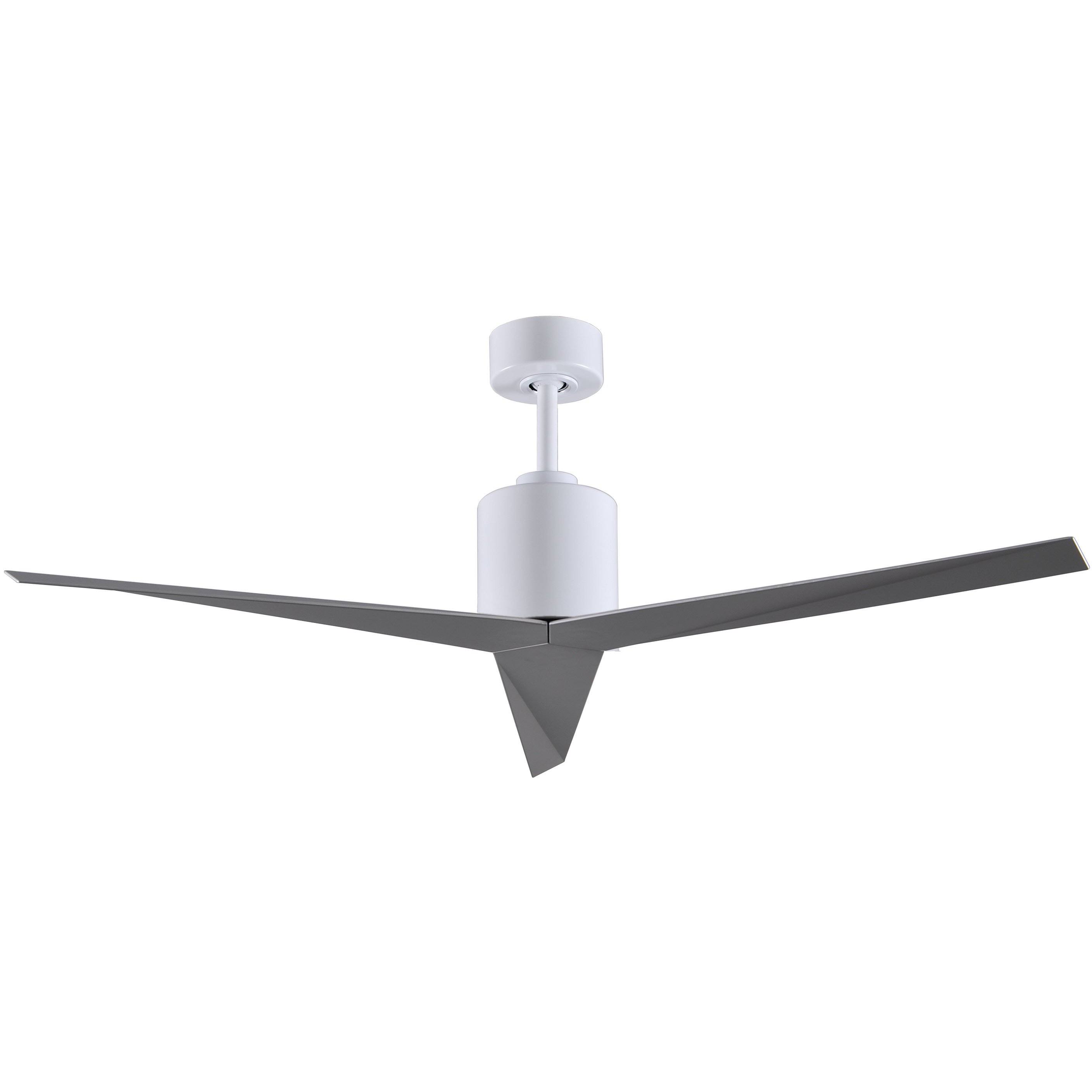 Matthews Fan Eliza 56x22 Ceiling Fan Gloss White / Brushed Nickel EK-WH-BN