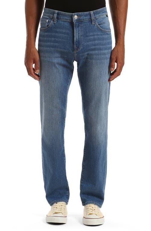Mavi Men&s Zach Straight Leg in Mid Brushed Feather Blue | Men&s Jeans