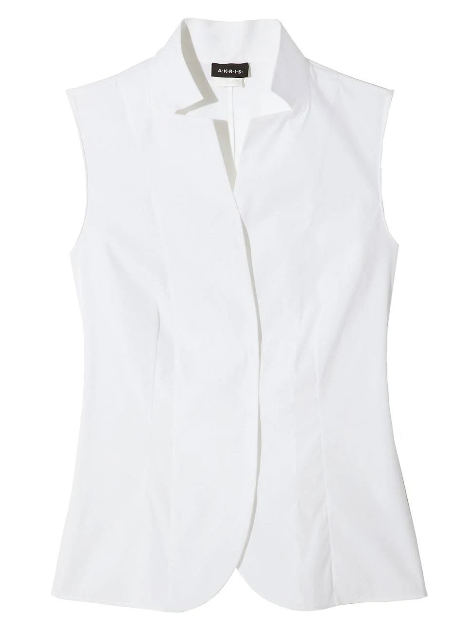 Akris Women's Stand Collar Blouse - White - Size 6