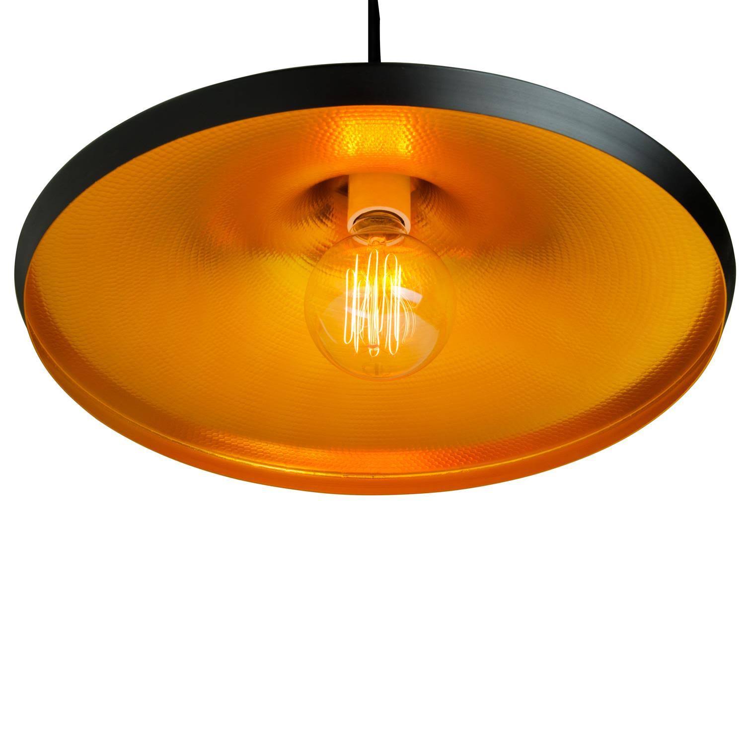 Sunlite 14x22 Cone Pendant Vintage Antique Fixture Matte Black