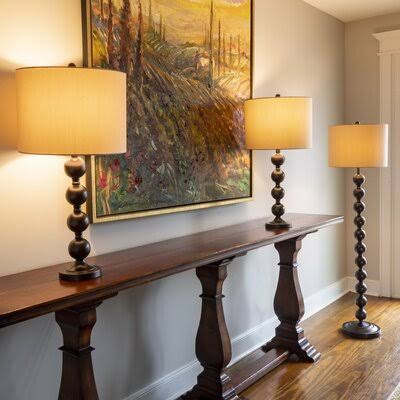 Hexham 58.5x22 Floor u0026 Table Lamp Set Wrought Studio Base Color: Bronze