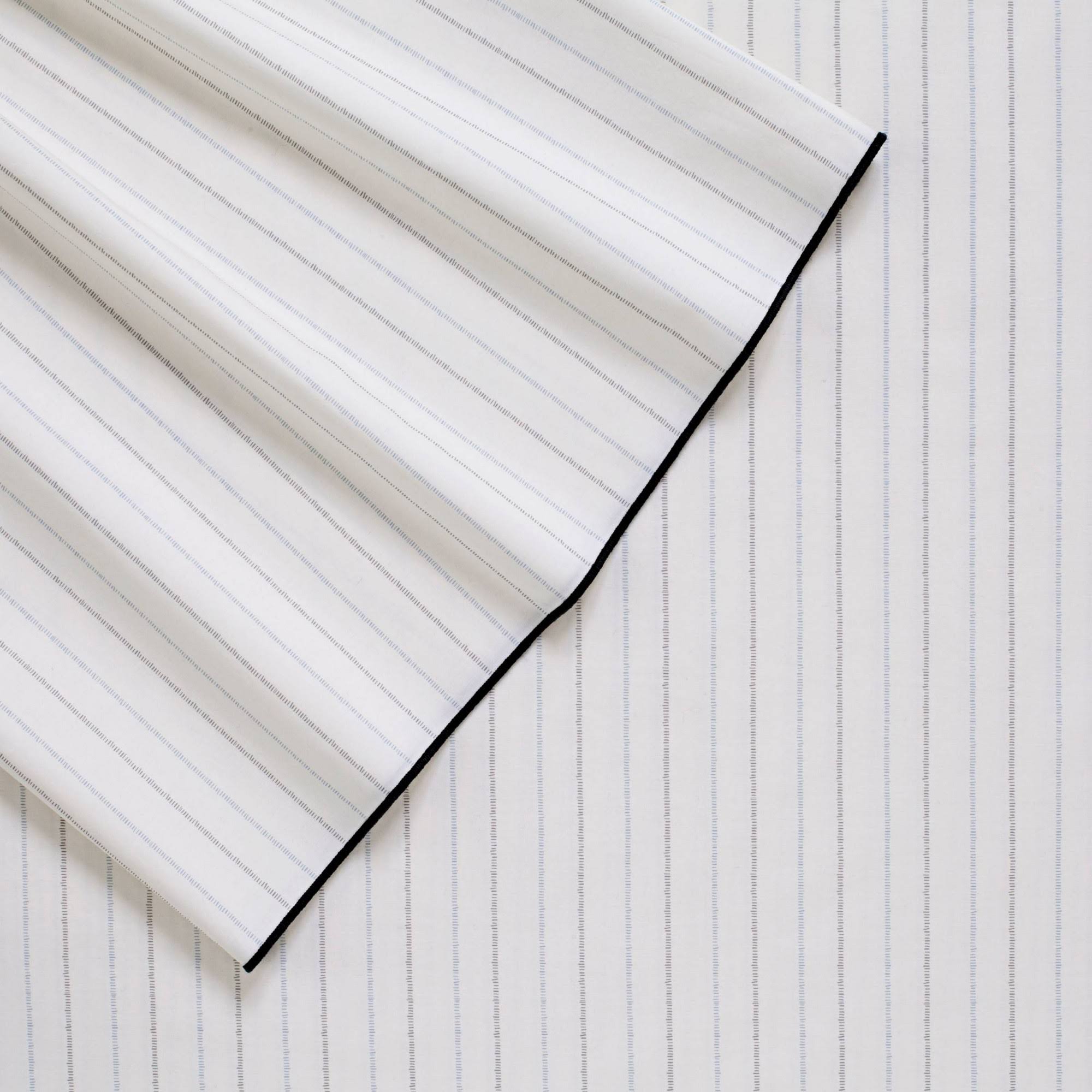 EcoPure Comfort Wash California King Gray/Blue Dash Stripe Sheet Set