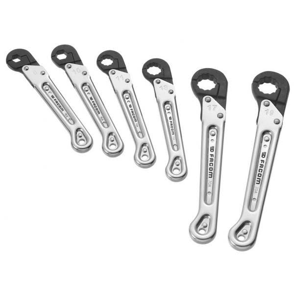 Facom - Metric Ratchet Flare-Nut Wrenches Sets 70AJ