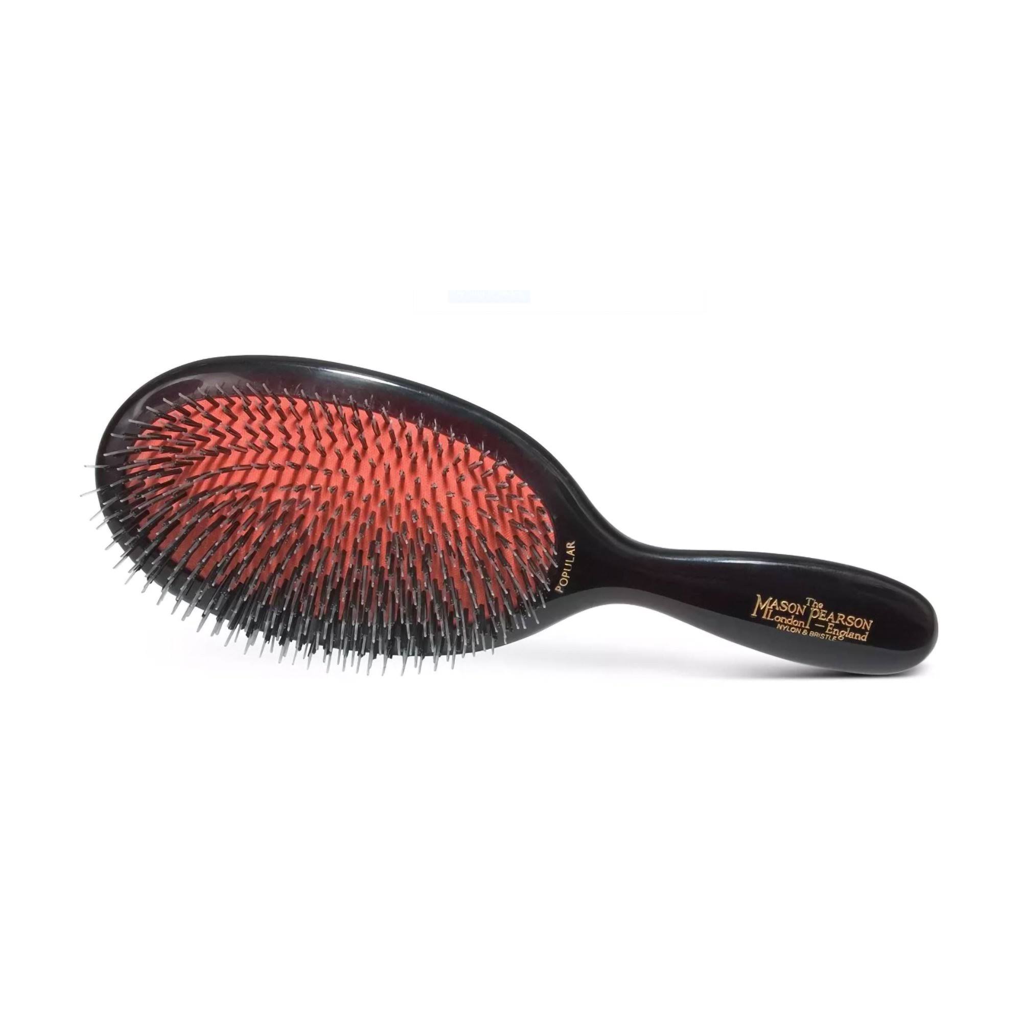 Boar Bristle u0026 Nylon - Popular Mixture Bristle u0026 Nylon Hair Brush ( Dark Ruby ), 1pc