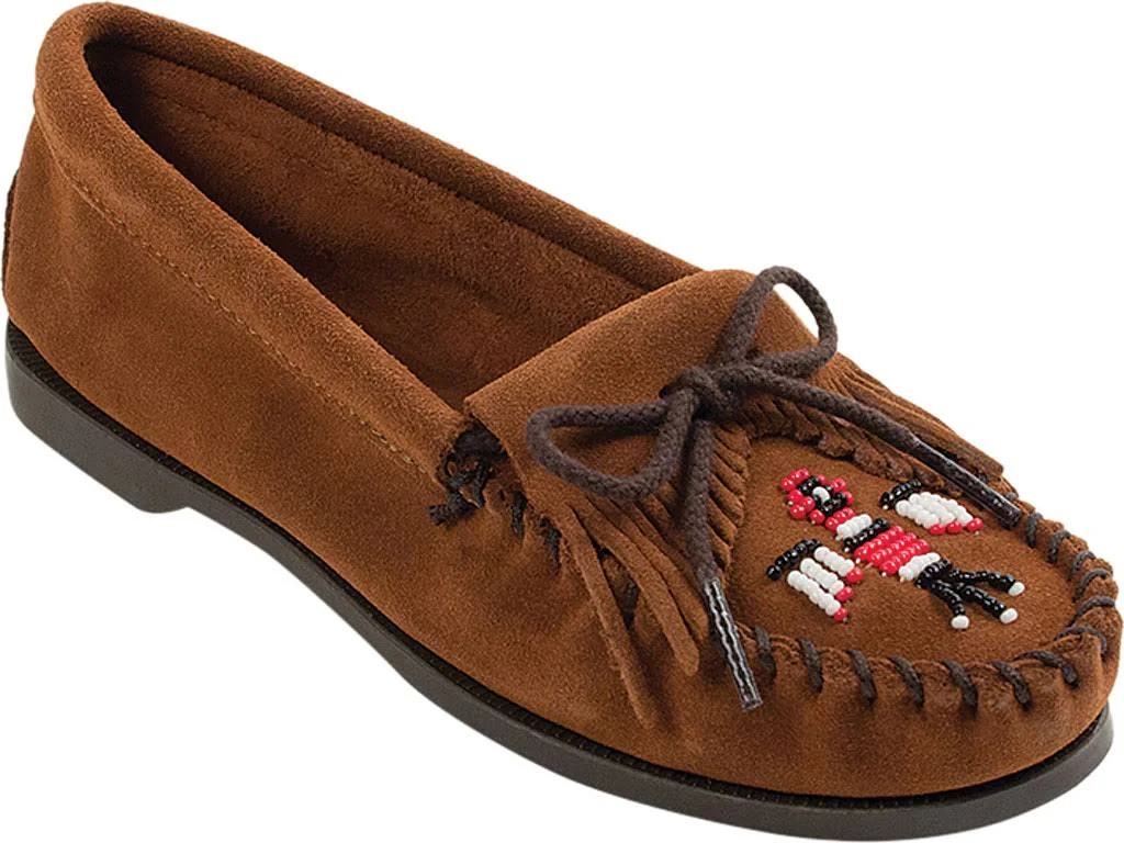 Women's Minnetonka Thunderbird Suede Boat Sole, Size: 8.5, Brown