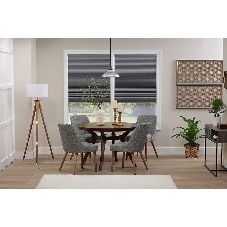 Eco Home Blackout 60.5x22 x 64x22 Cordless Cellular Shade in Anchor Grey