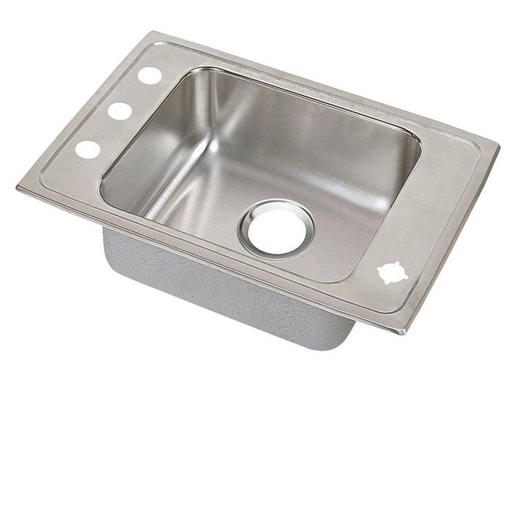 Elkay DRKADQ2522450 18 Gauge 25x22 x 22x22 x 4.5x22 Single Bowl Sink