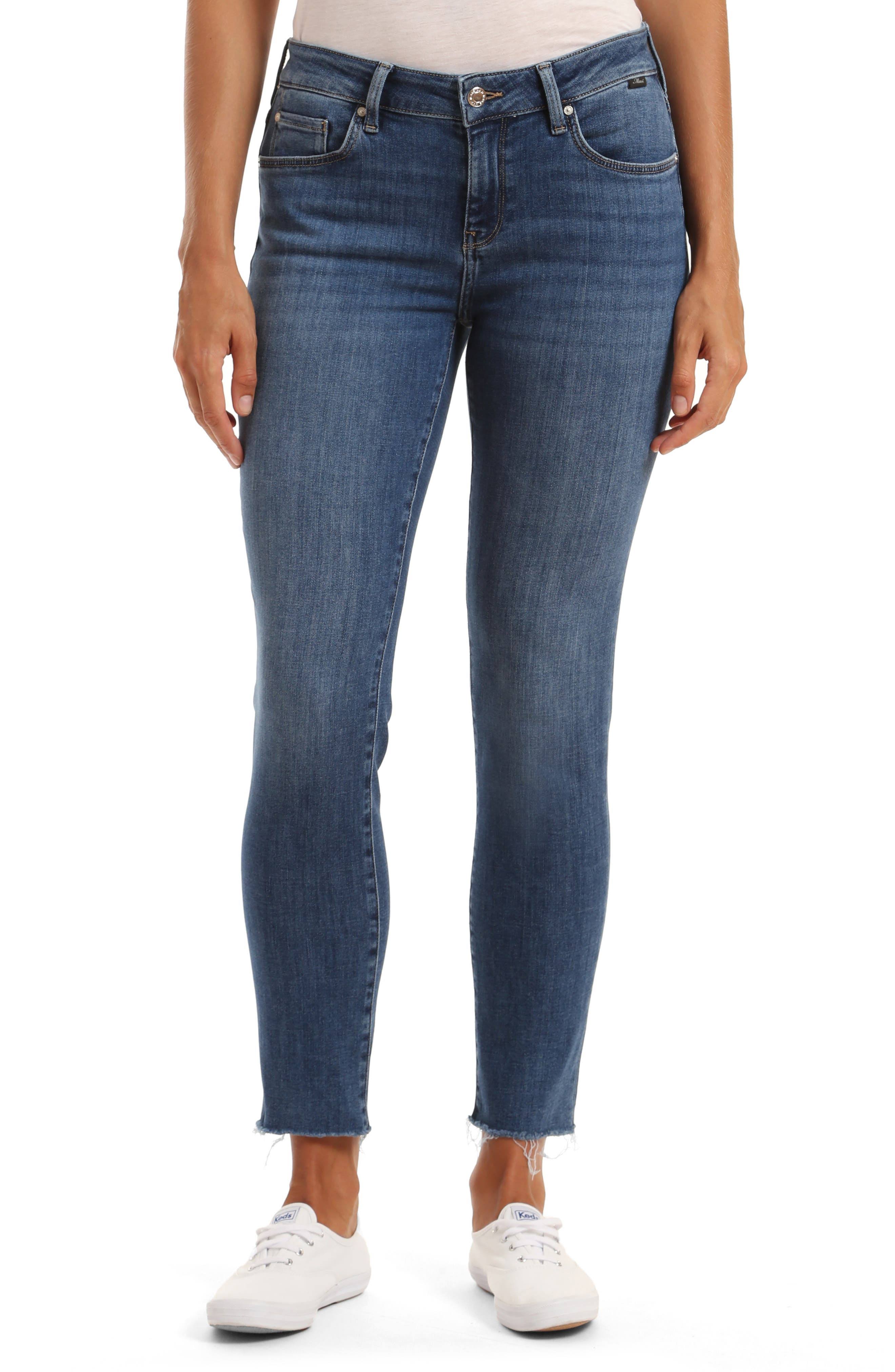 Mavi Jeans ADA Raw Hem Slim Jeans - Blue - 27 29