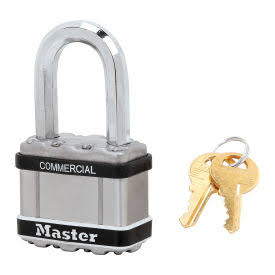 Master Lock NO. M5LFSTS Magnum Laminated Steel Padlock Keyed Different - Pkg Qty 24