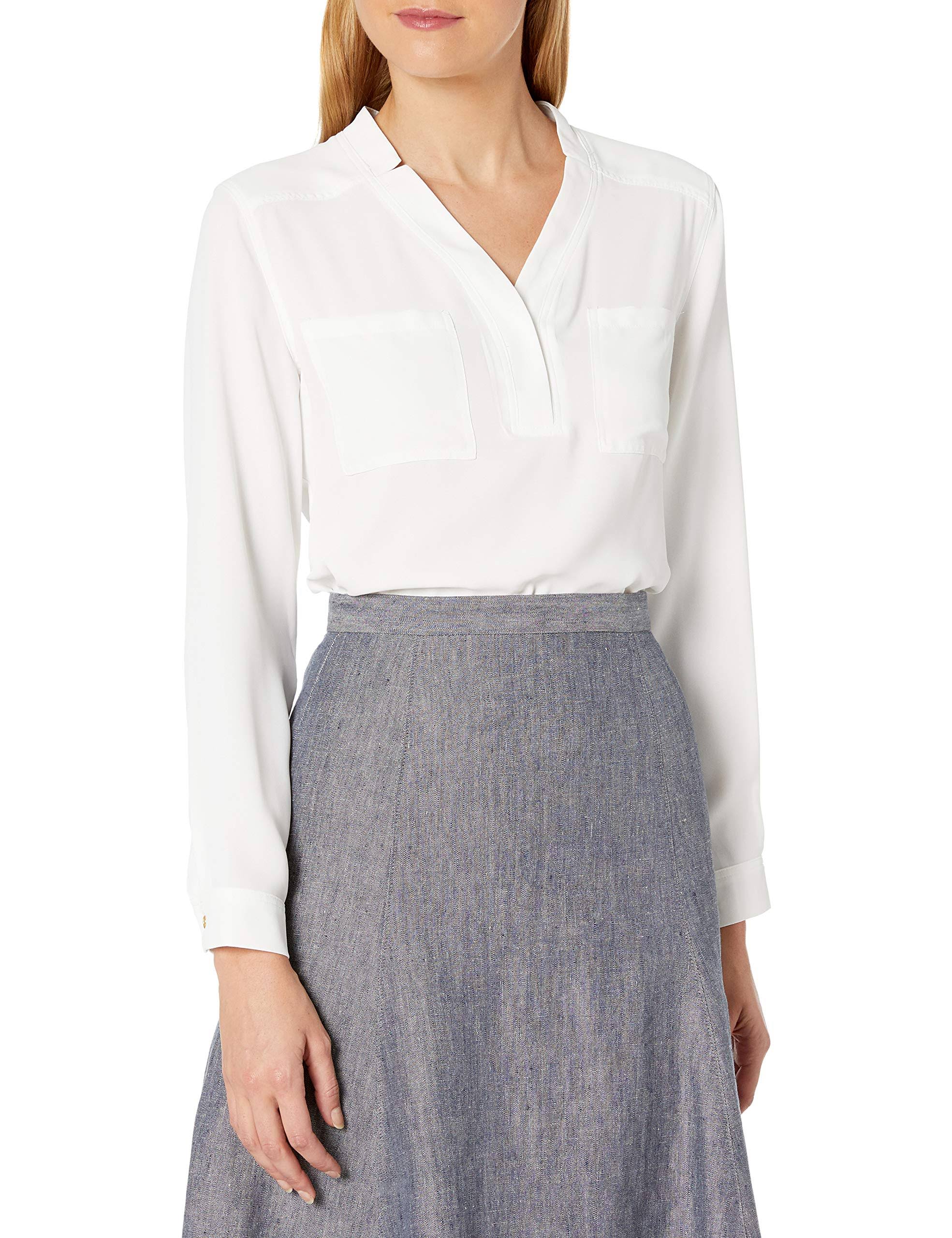 Nine West Separates Long Sleeve Woven Blouse XS, Lily