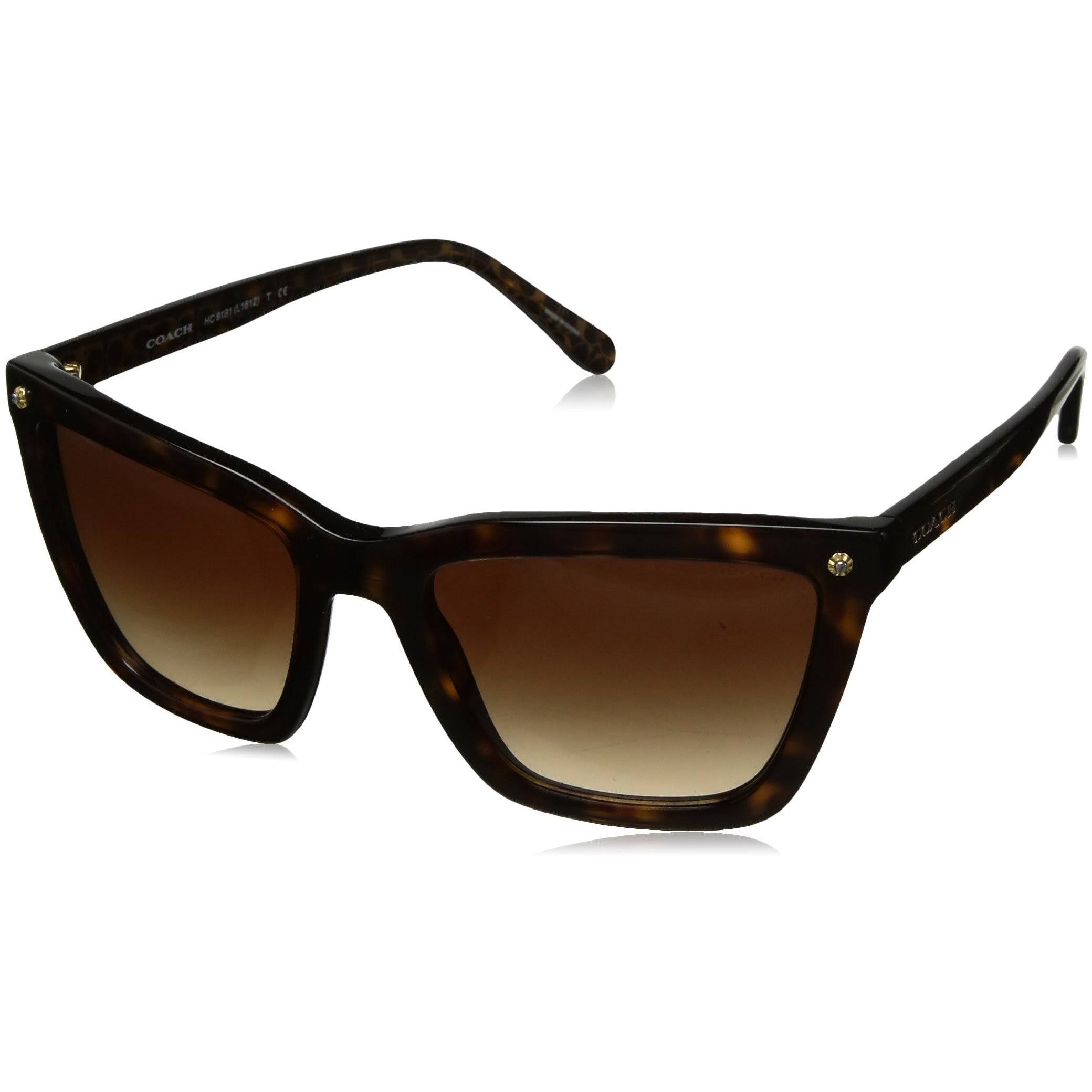 Coach HC8191 539413 Dark Tort/Dark Tort Gold Square Sunglasses