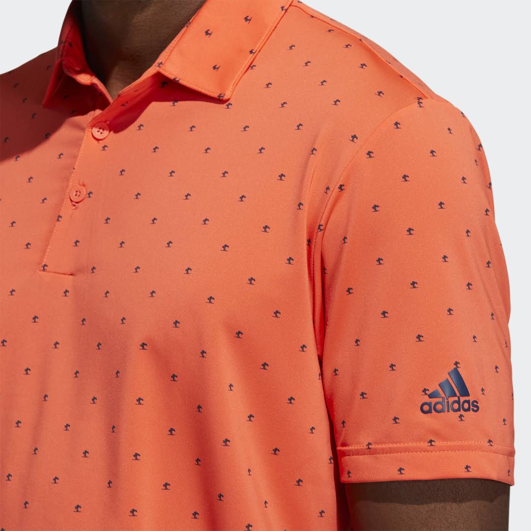 Adidas Ultimate365 Printed Polo Shirt (Large) in Coral