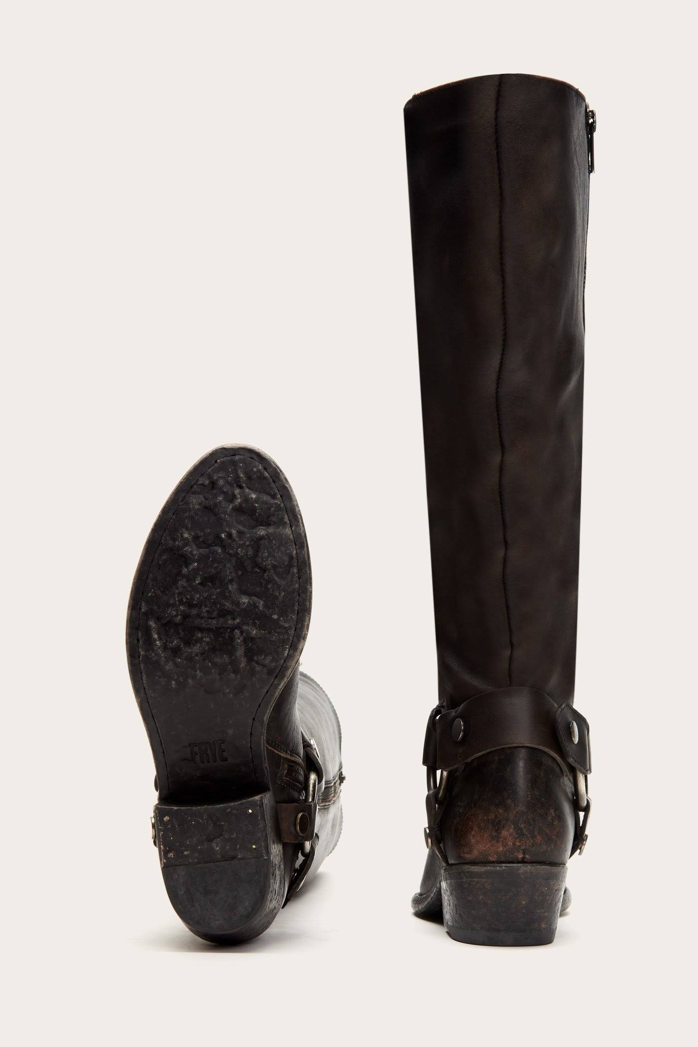 Frye Carson Harness Tall Black, Women's, Size: 7